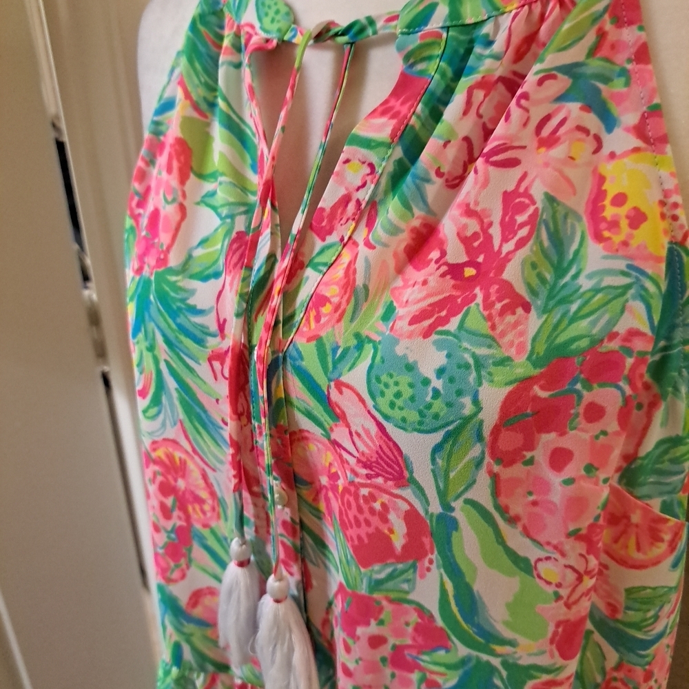 Lilly Pulitzer Carolane Halter Top Size M EUC - Picture 2 of 7